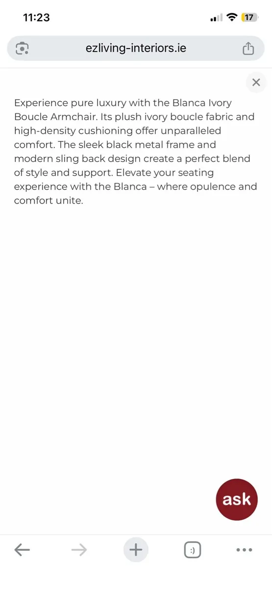 Bargain! Beautiful white chair never used - Image 4