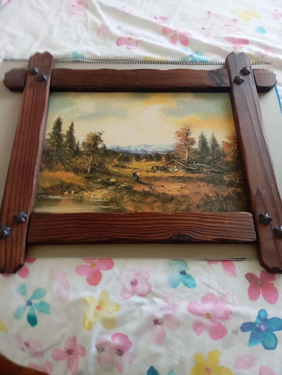 Wooden framed picture - Image 1