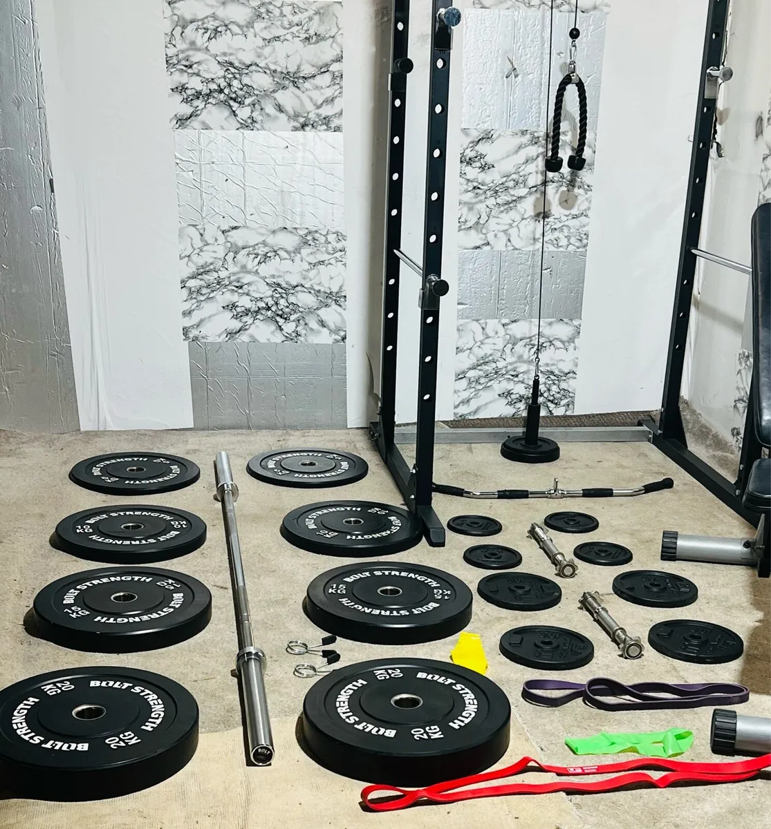 BRANDED WEIGHTS BARBELL POWER RACK PULLY CABLE +++ - Image 4