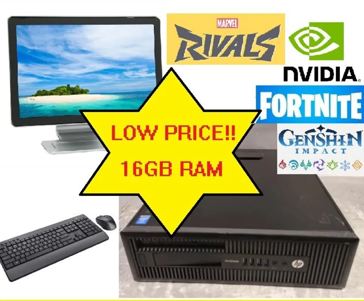 HP Elitedesk PC + Monitor + Graphic card