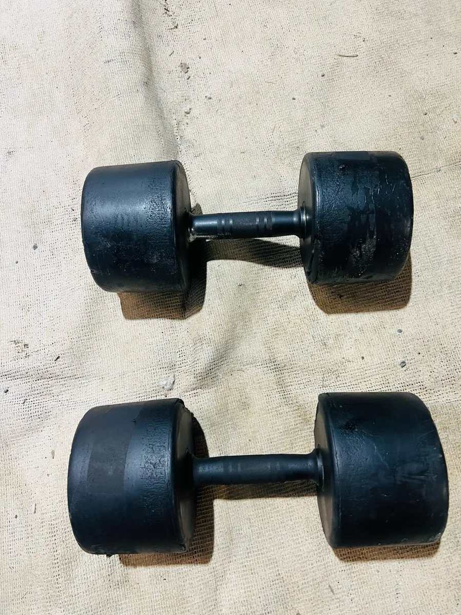2 X 27.5 kg dumbbells - Image 2