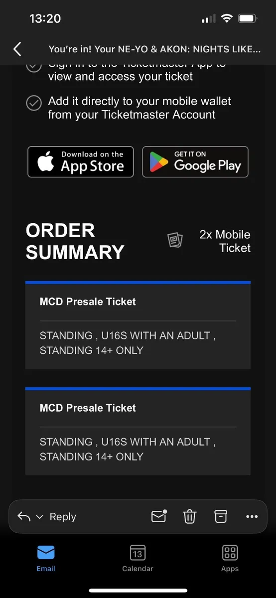 Akon tickets for 23rd April Thursday night - Image 1