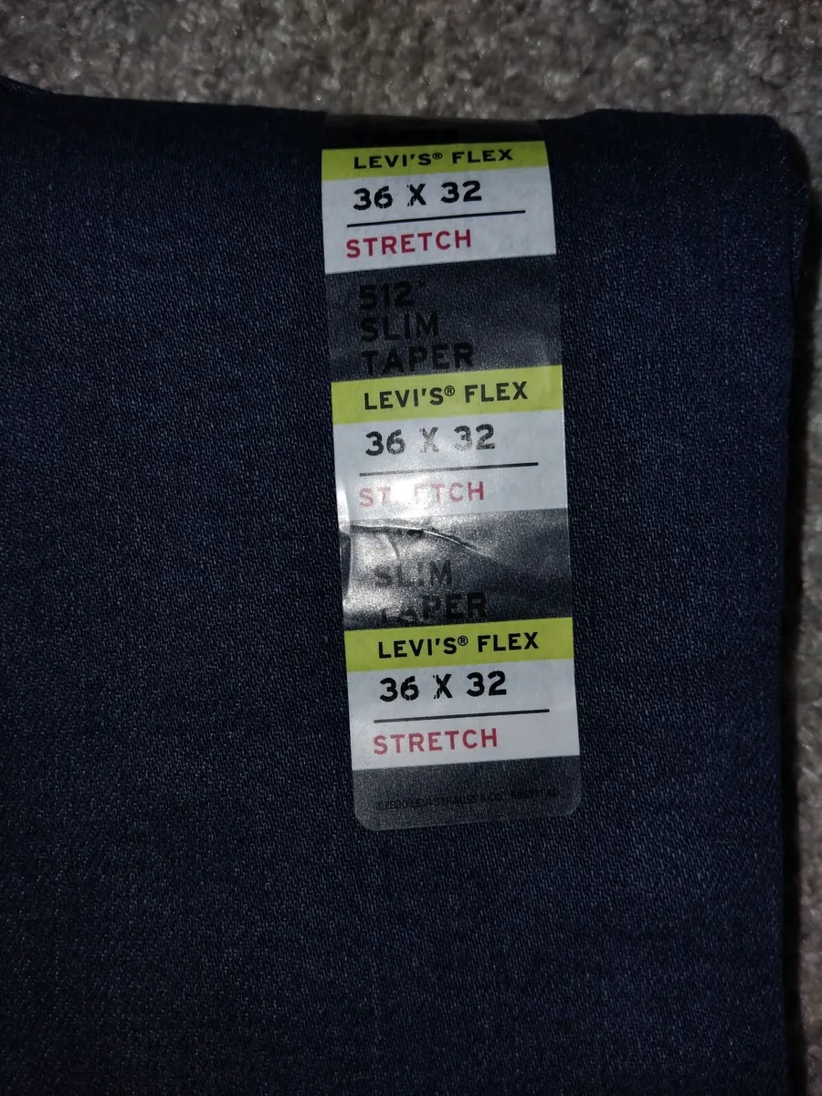 New 512 Slim Taper Levis Jeans - 36 W, 30L - Image 3