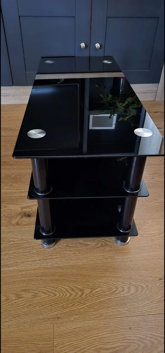 Glass TV stand