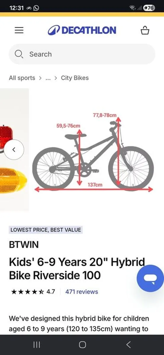 Kids bike Riverside like new - Image 4