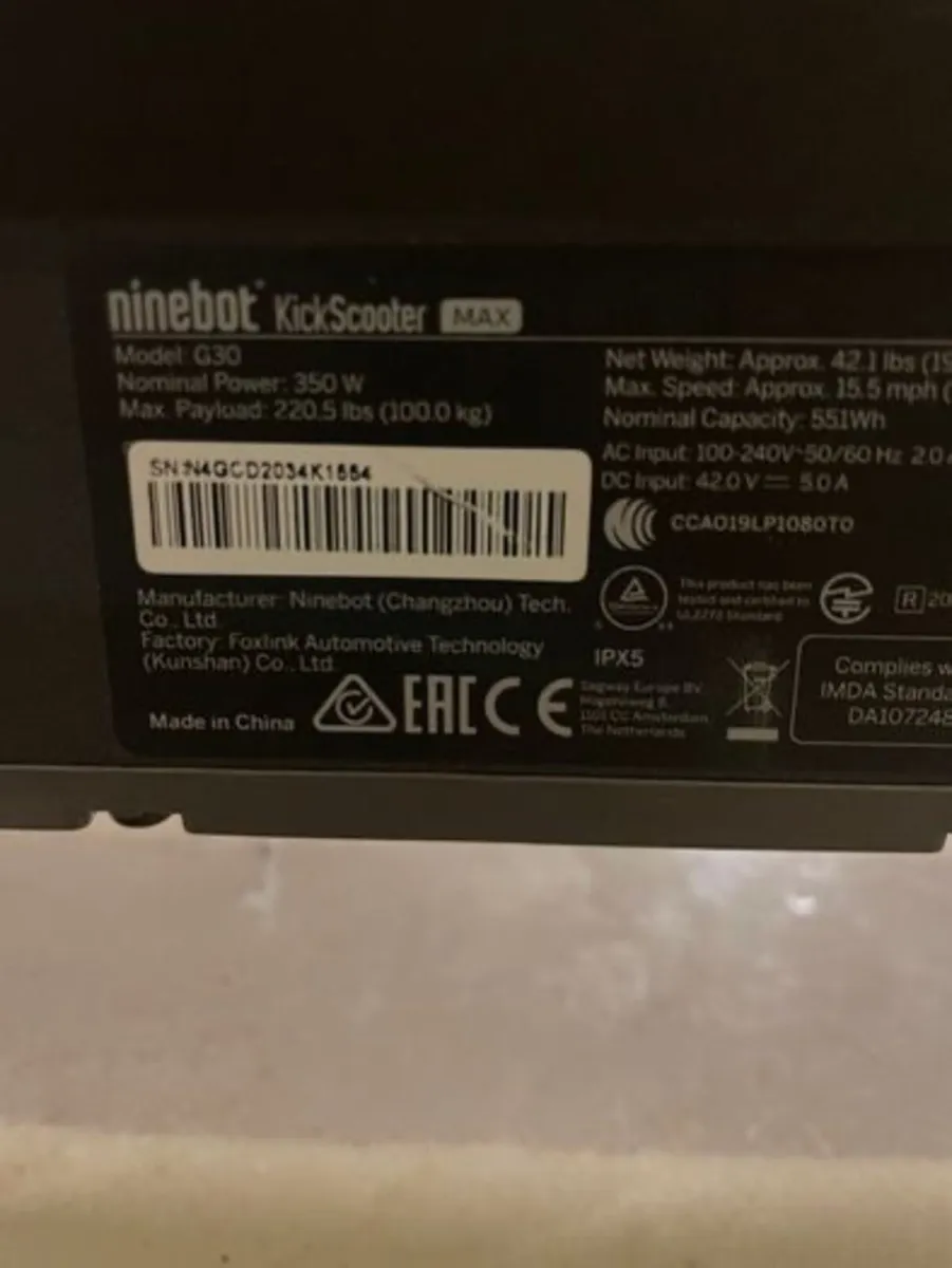 Segway ninebot kickstart max G30 e scooter - Image 3