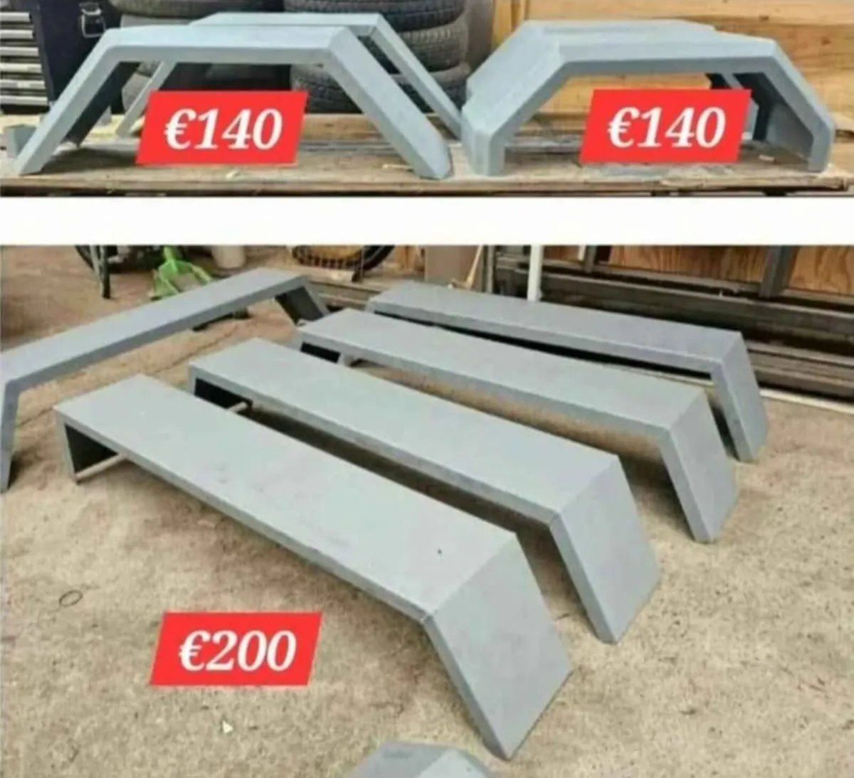 Car trailer mudguards