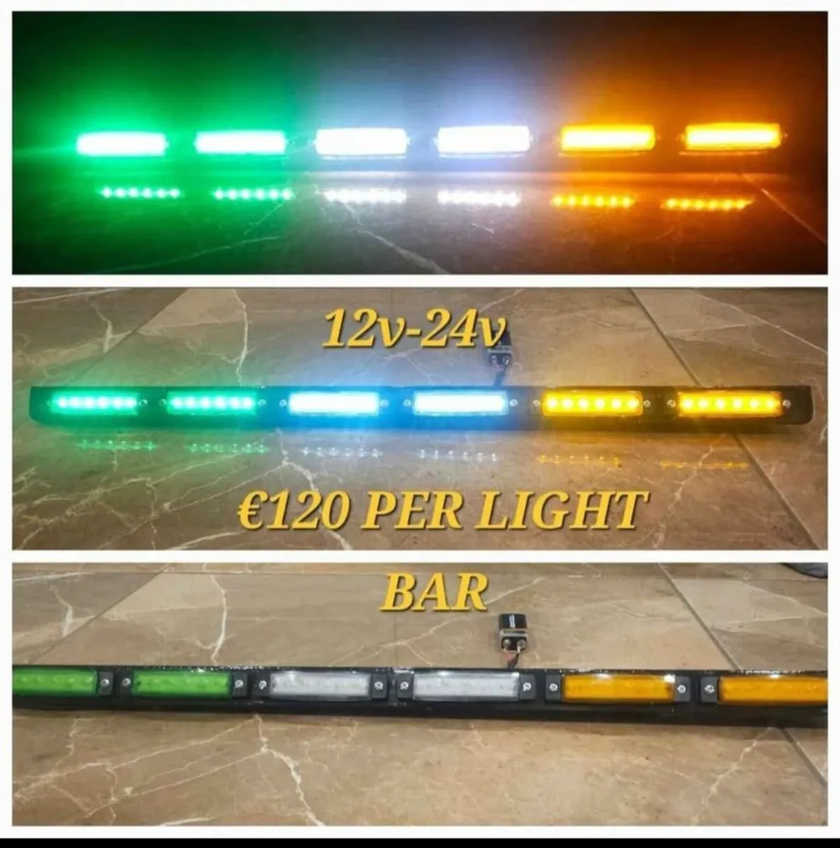 Tri colour led lights 12-24v