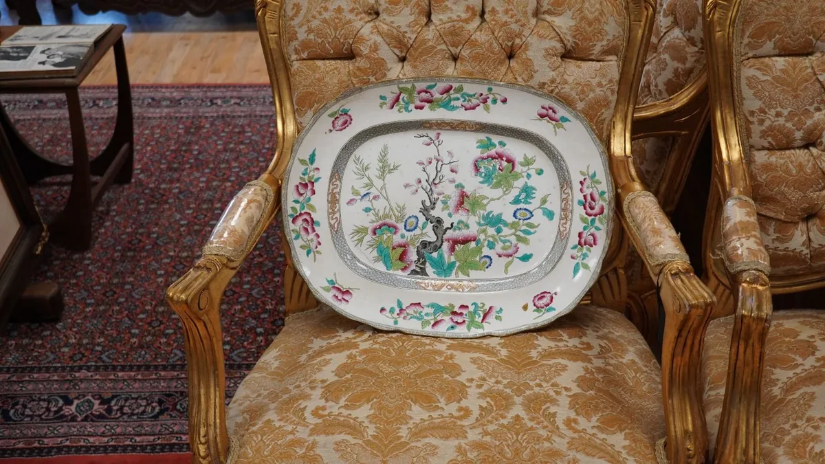 Antique Minton Oval Platter - Image 1