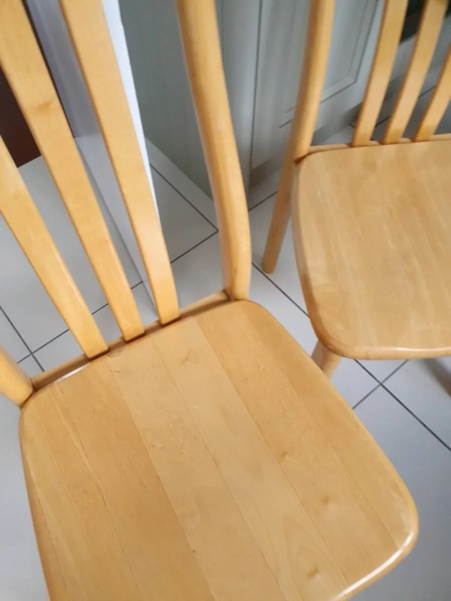 Set of 6 solid wood dining chair - Image 4