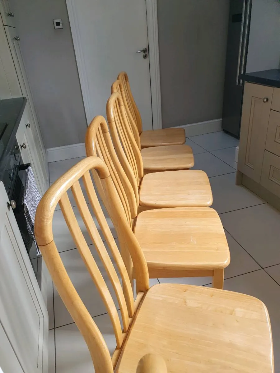 Set of 6 solid wood dining chair - Image 2