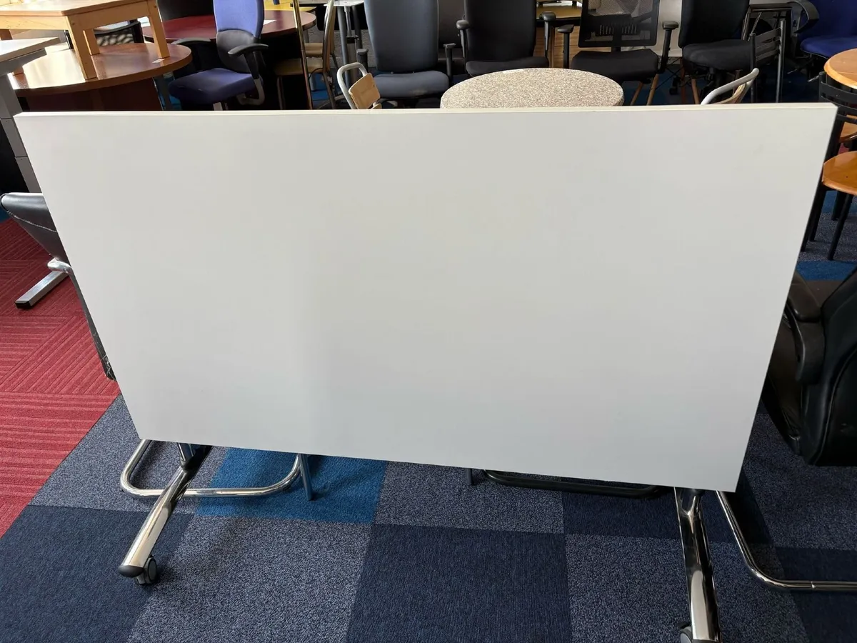 White Flip Top Table - £100+VAT - Image 1