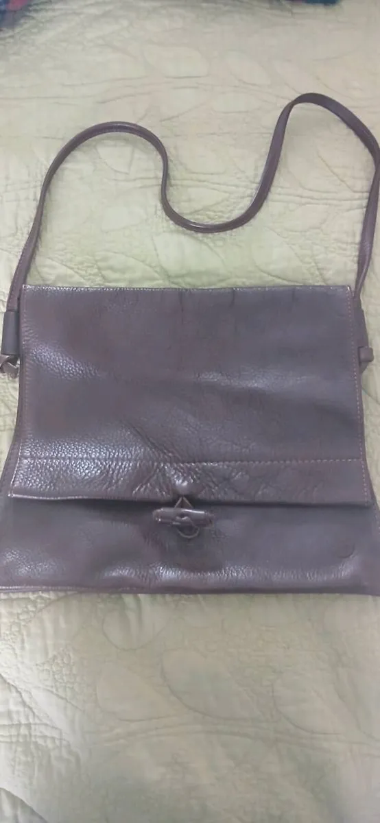 Brown Leather Handmade Shoulder Bag - Image 1
