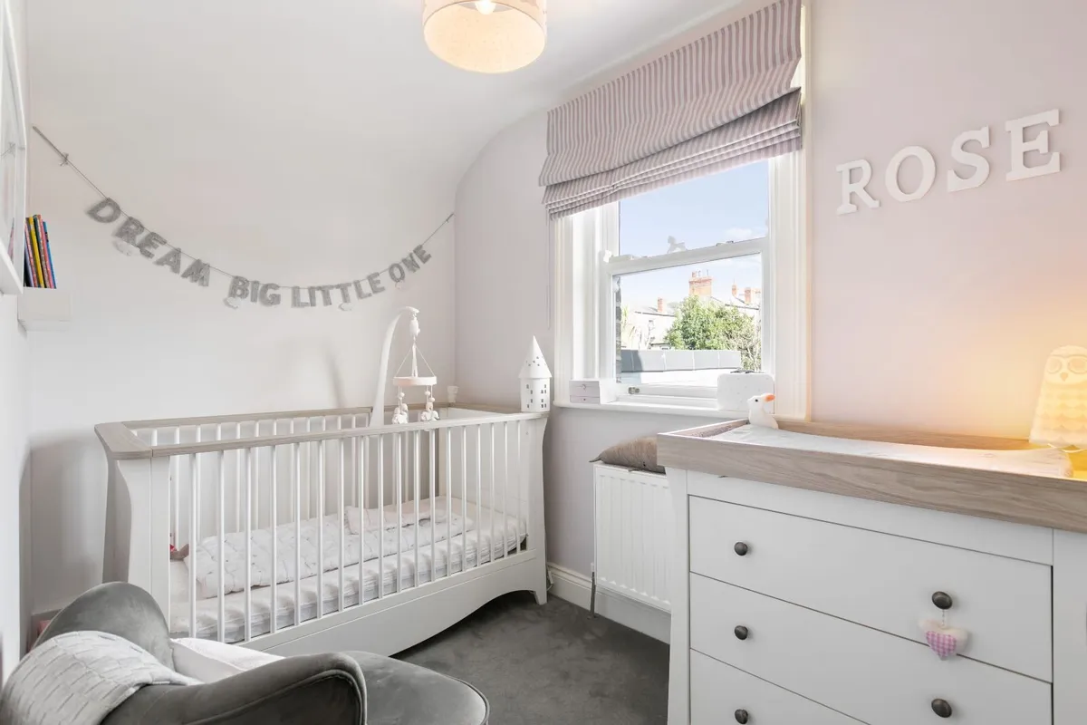 Clara cot bed with Clevamama memory foam mattress - Image 1