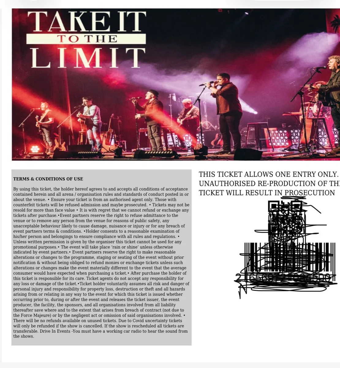 2 Tickets to “ Take it To The Limit “ - Image 2