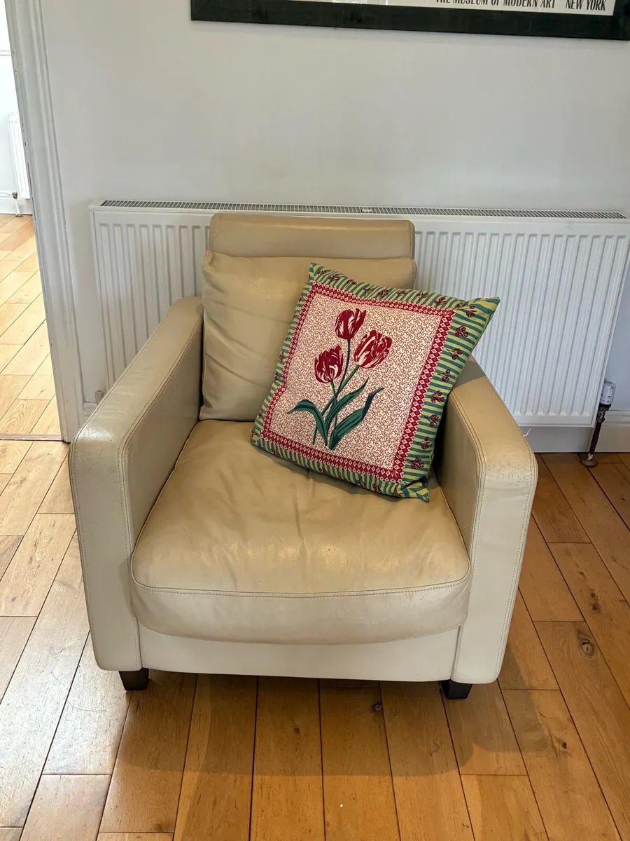 Habitat leather armchair - Image 1