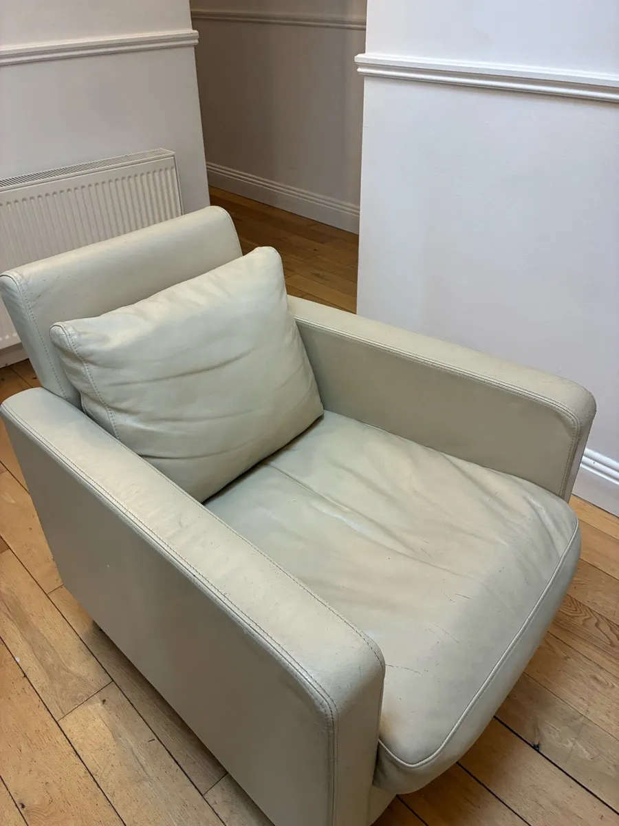 Habitat leather armchair - Image 2