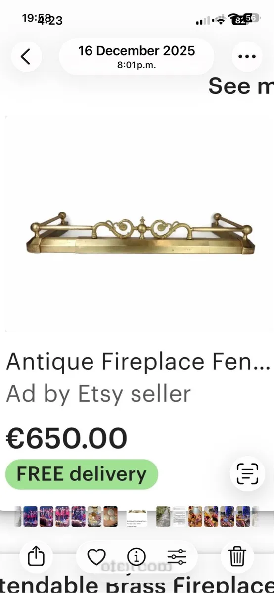 Brass Fender & Companion Set - Image 1