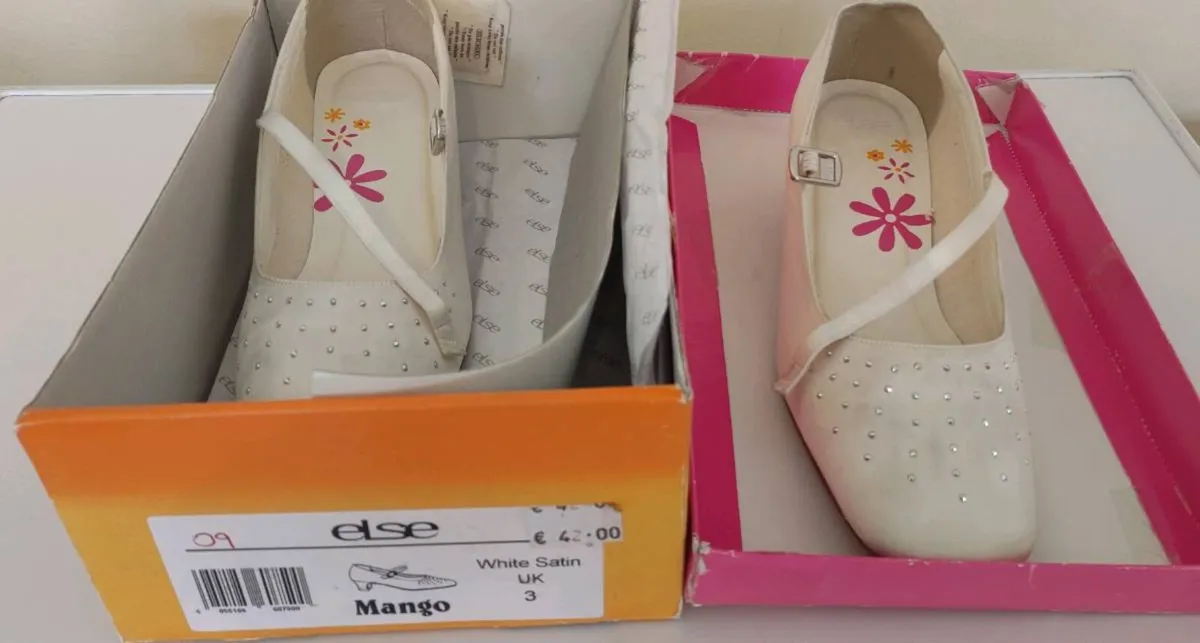 White Satin Holy Communion Shoes