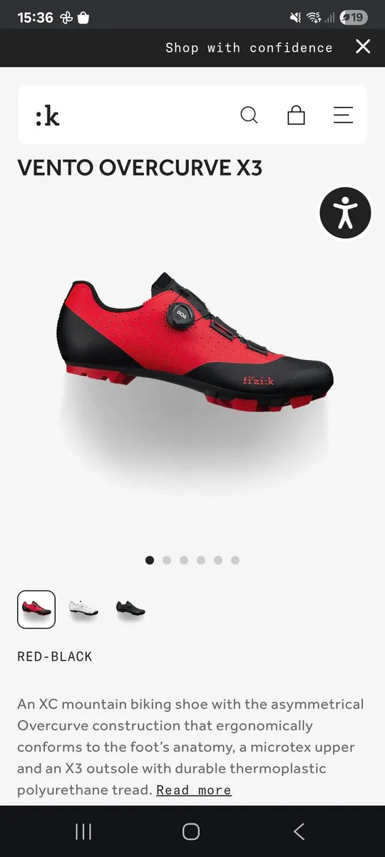 Fizik Vento Overcurve x3 Red 7UK - Image 1