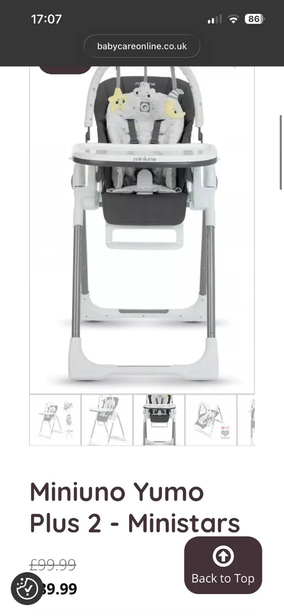 Miniuno Yumo Plus 2 High Chair - Image 1