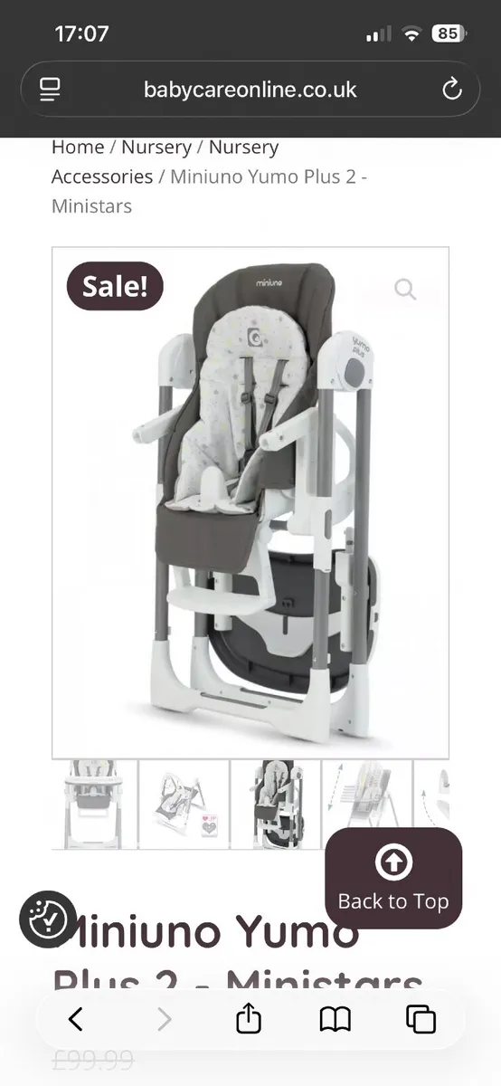 Miniuno Yumo Plus 2 High Chair - Image 3