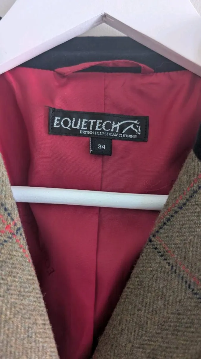 Equetech Junior Launton Deluxe Tweed Riding Jacket - Image 3