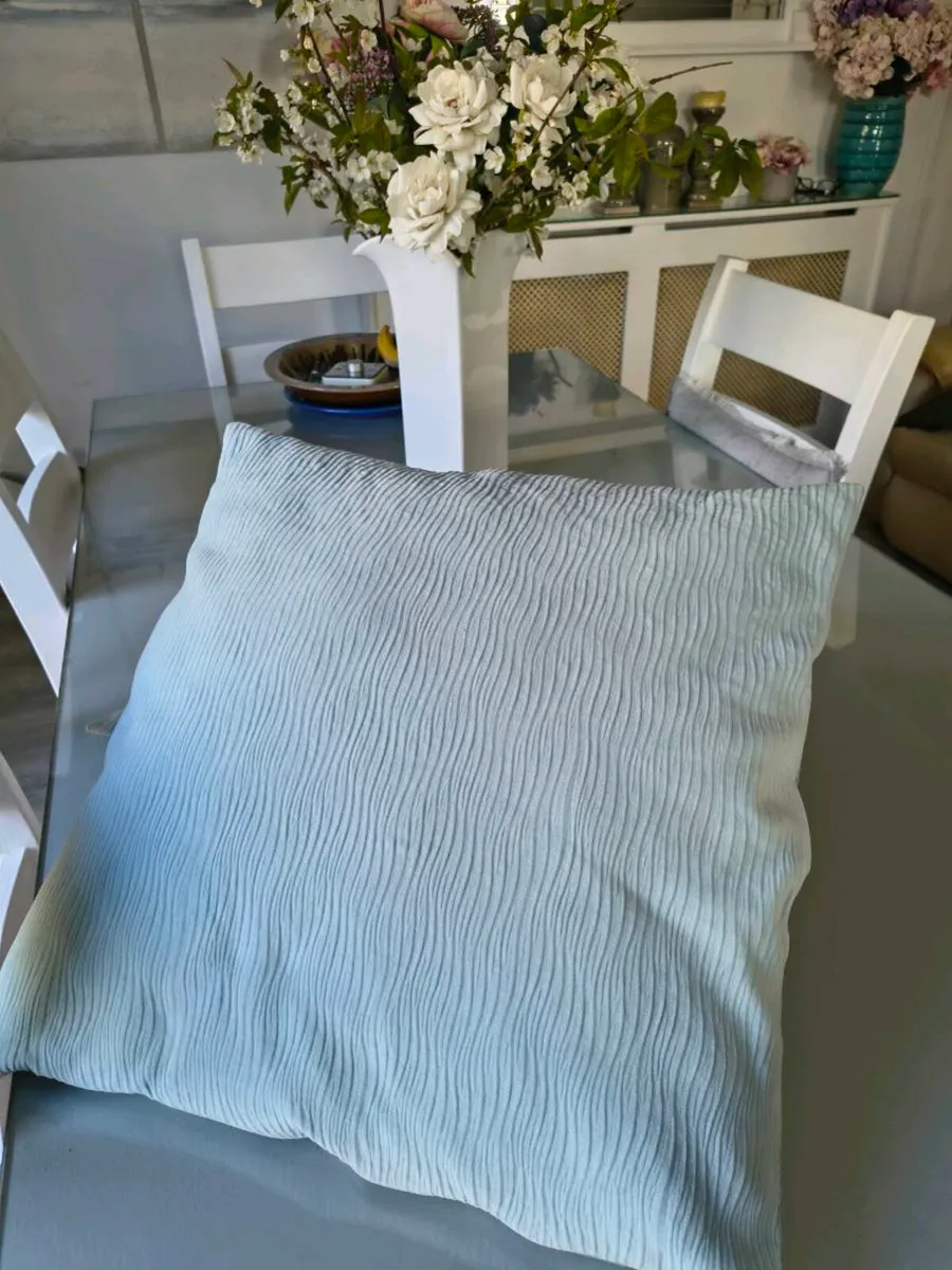 Two large blue cushions - Image 1
