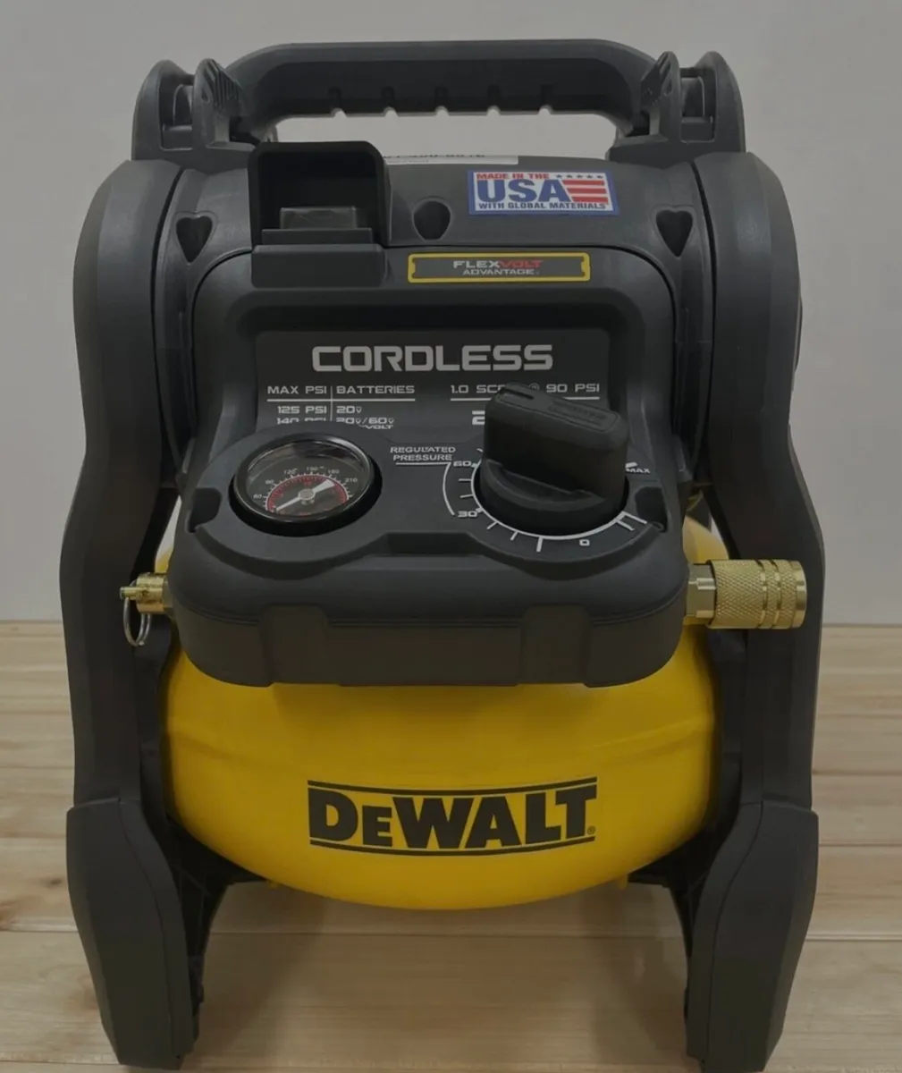 New Dewalt Air Compressor & New 110V Fast Charger - Image 1