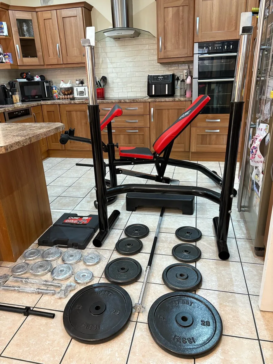 FANTASTIC MULTI BENCH, 100KG WEIGHTS, SQUAT SET!!! - Image 1