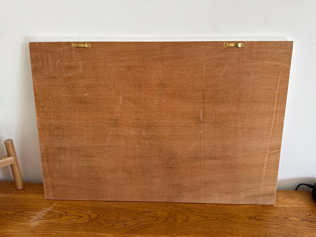 Rustic painting of sky and birds (on wood) - Image 2