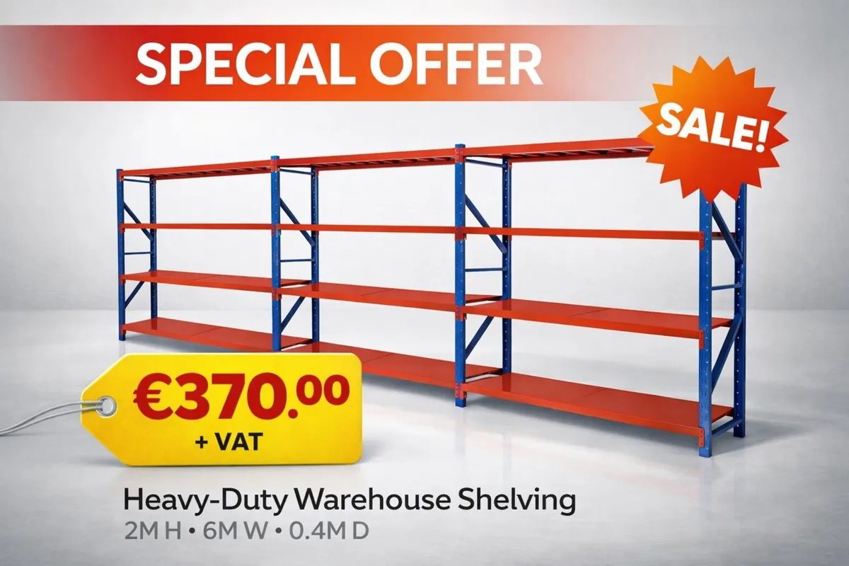 3 Bays Longspan Shelving Racking 20ft Length - Image 1