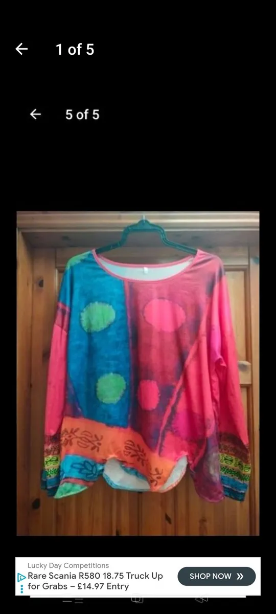 Ladies Indian good stretch, 100% polyester, 28" wi - Image 1