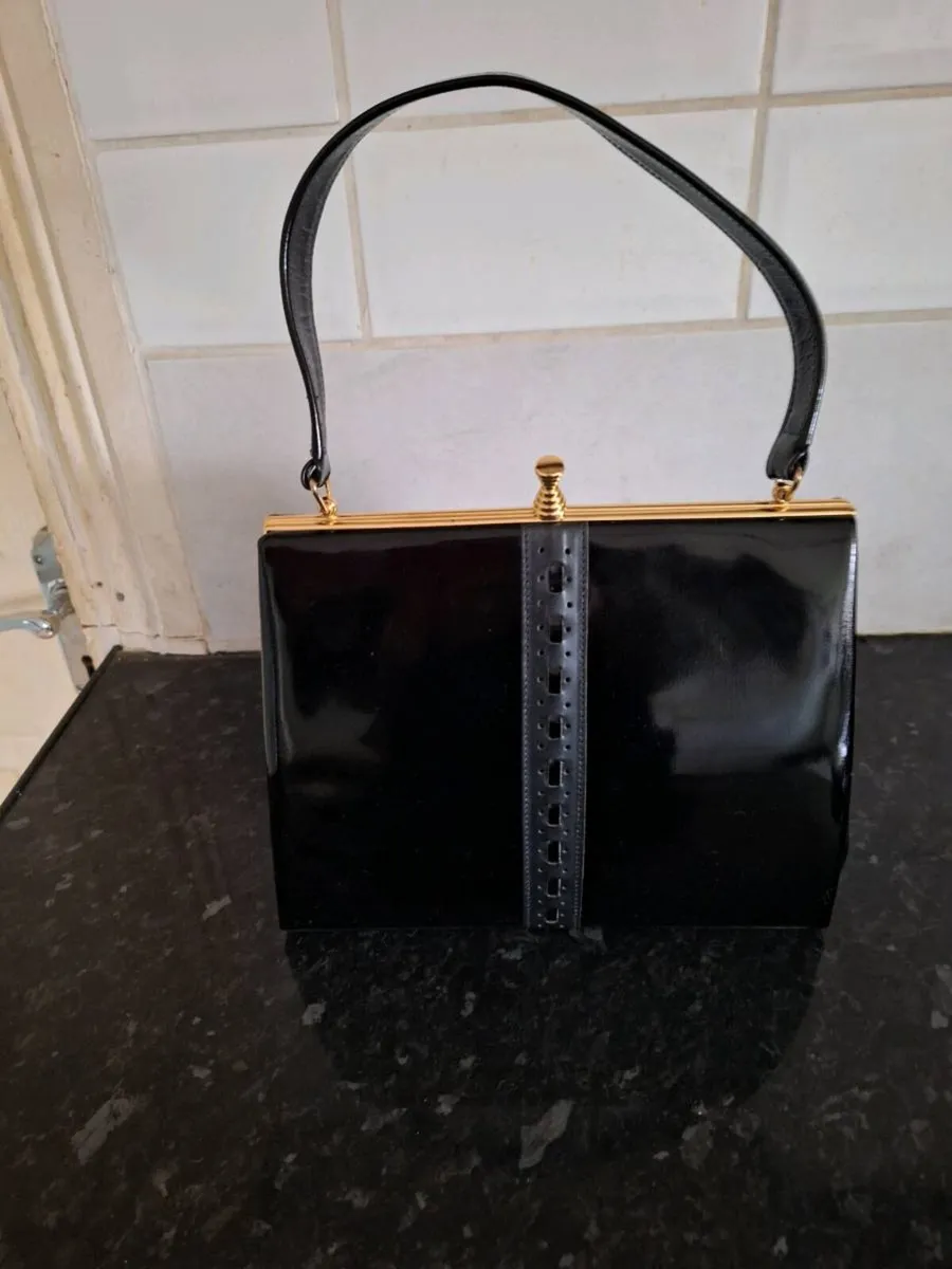 Genuine vintage Clarks patent leather handbag - Image 1