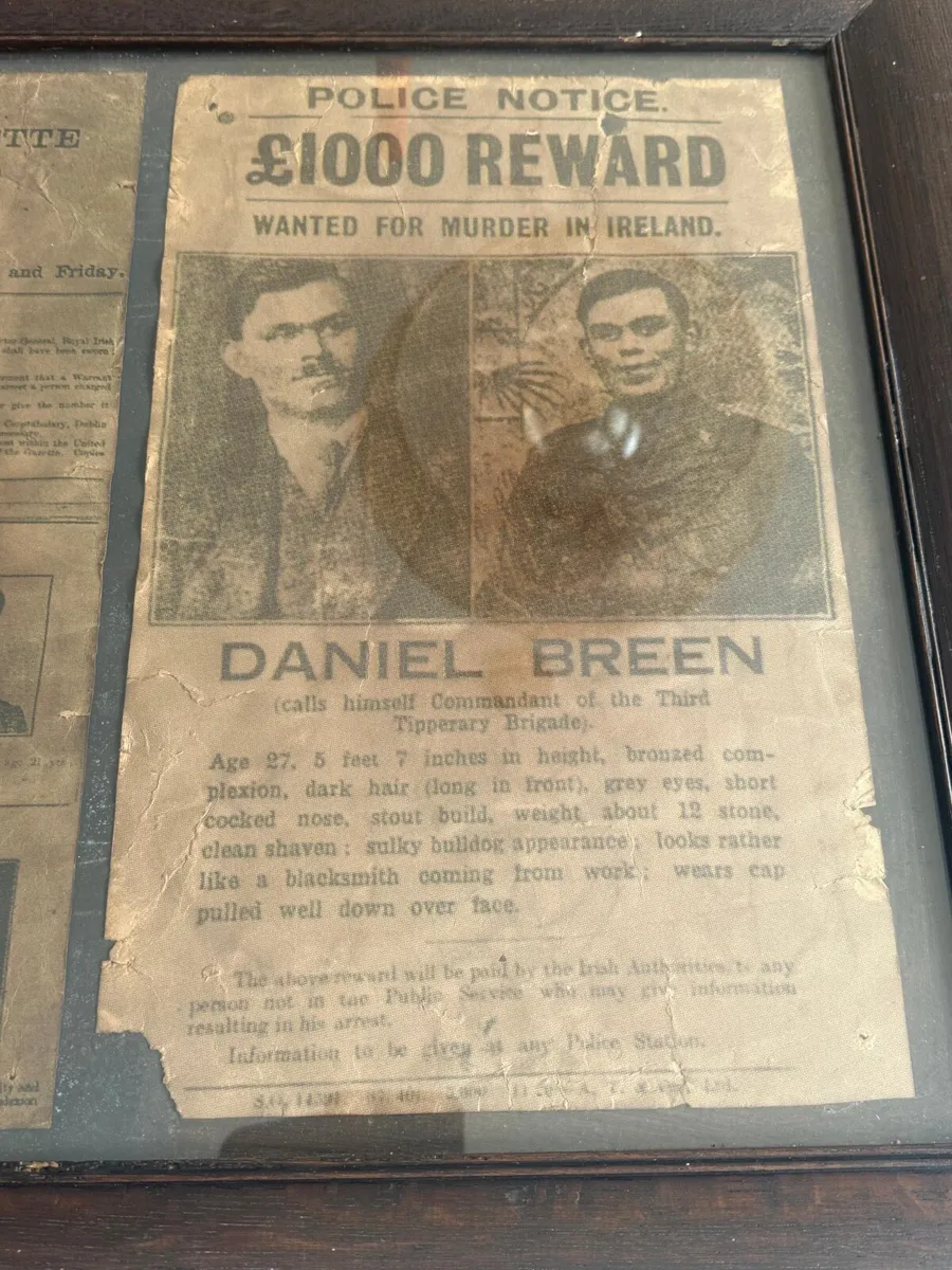 Rare collectible Daniel Breen Wanted Poster - Image 1