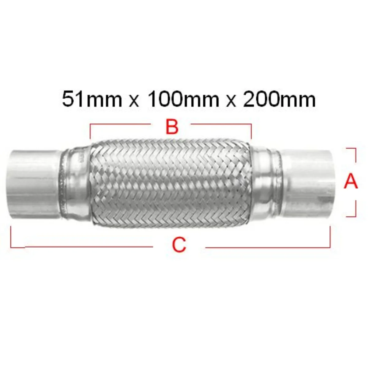 EXHAUST FLEXI PIPE 51 X 100 X 200 - Image 1