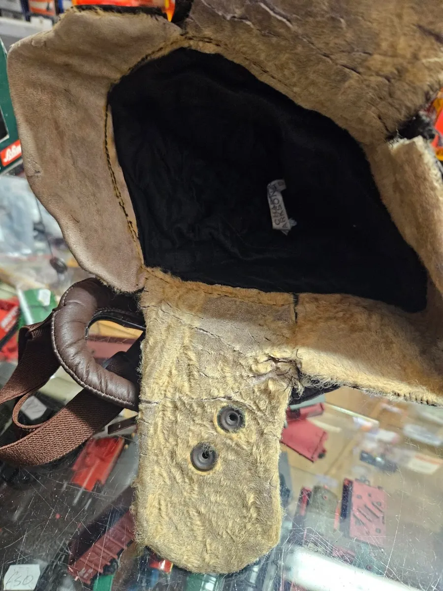 Vintage Flying Cap with Reproduction Goggles - Image 2