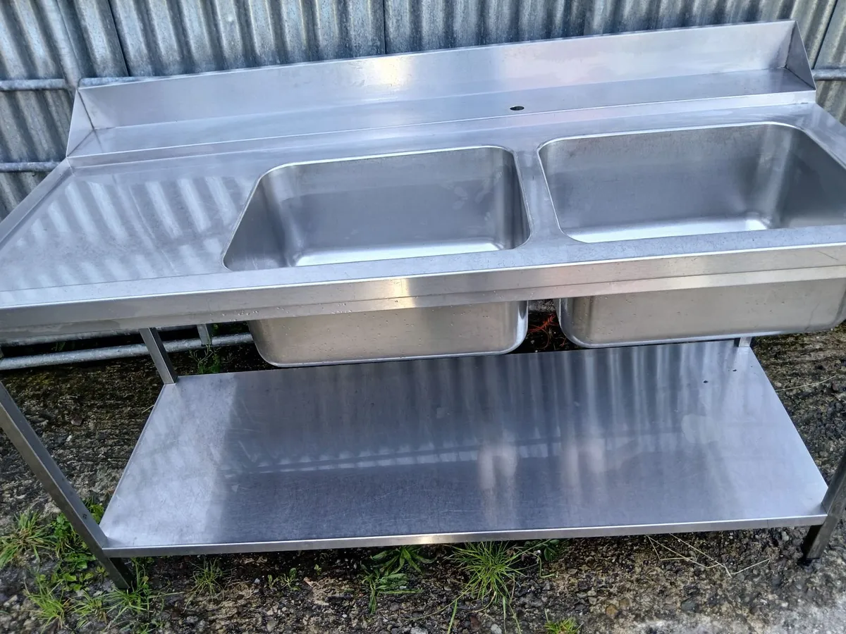 Staneless steel cabbinet double sink unit - Image 2