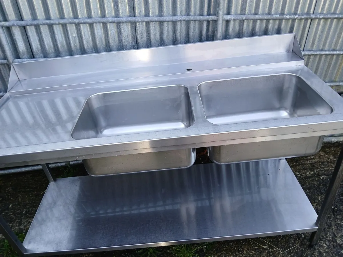 Staneless steel cabbinet double sink unit - Image 3