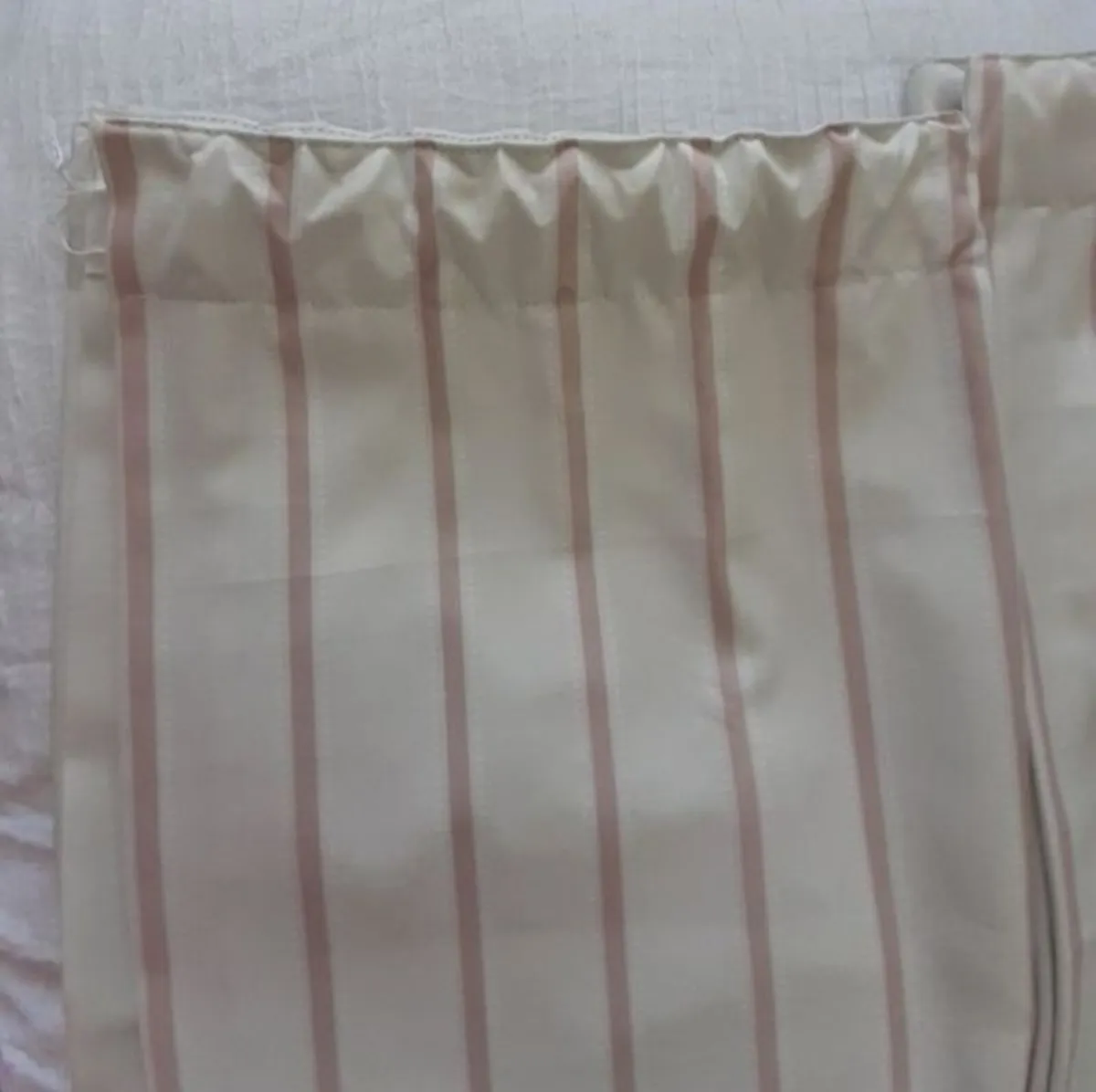 Twill Stripe Blush Curtains (Blinds2go) - Image 2