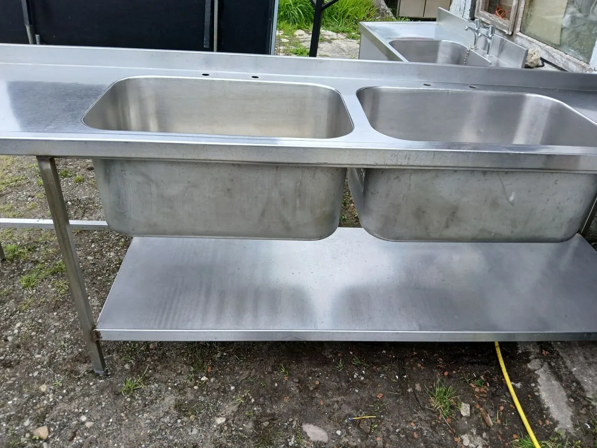 Staneless steel cabbinet  double sink unit complet - Image 1