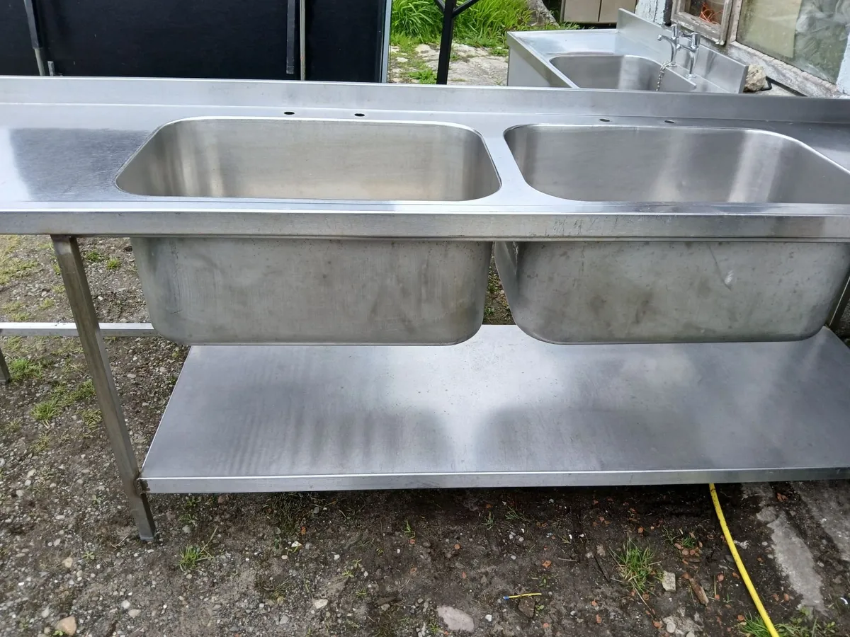 Staneless steel cabbinet  double sink unit complet - Image 3