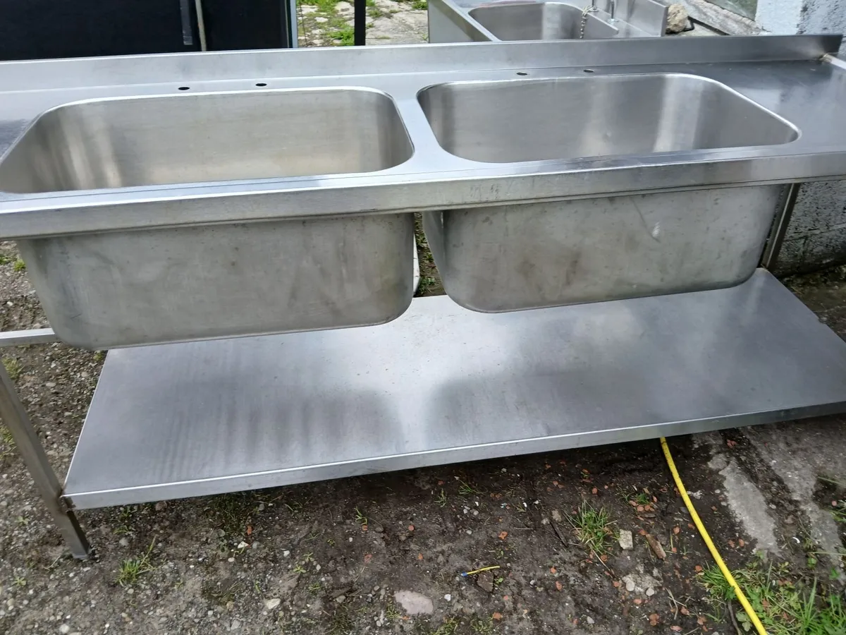 Staneless steel cabbinet  double sink unit complet - Image 2