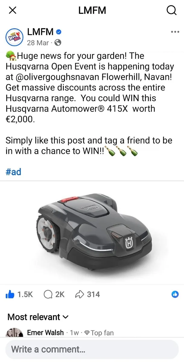 Husqvarna 415x Auto mower - Image 1