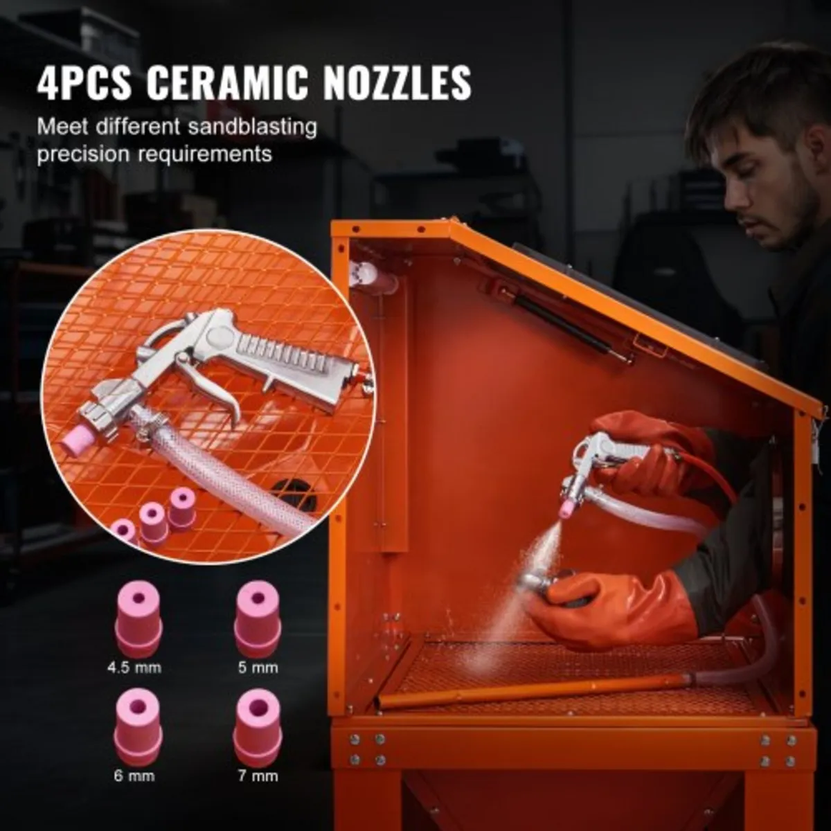 90 Gallon/340.7 L Sandblasting Cabinet with 1.8 Ga - Image 4