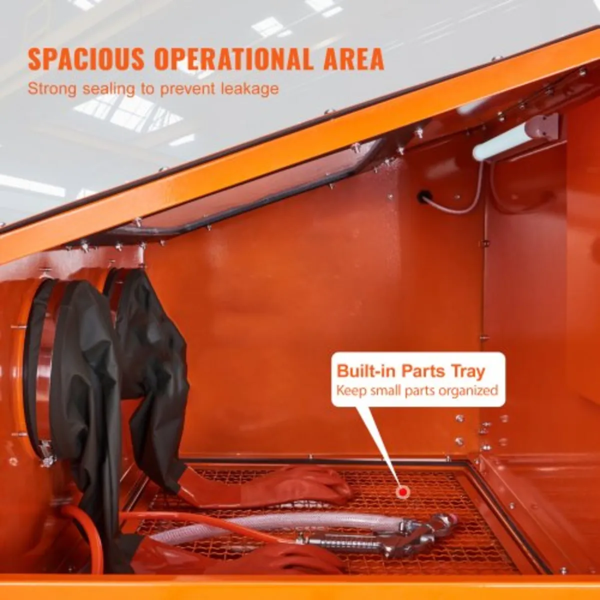 90 Gallon/340.7 L Sandblasting Cabinet with 1.8 Ga - Image 3