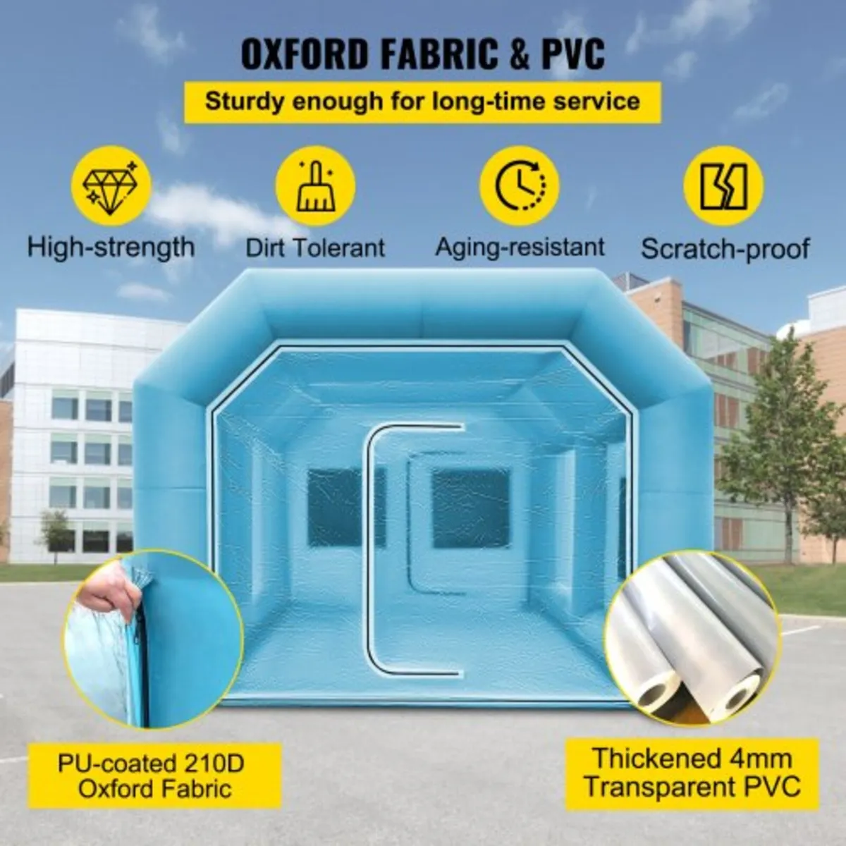 Inflatable Tent, 13 x 8 x 7 ft Inflatable Spray Bo - Image 4