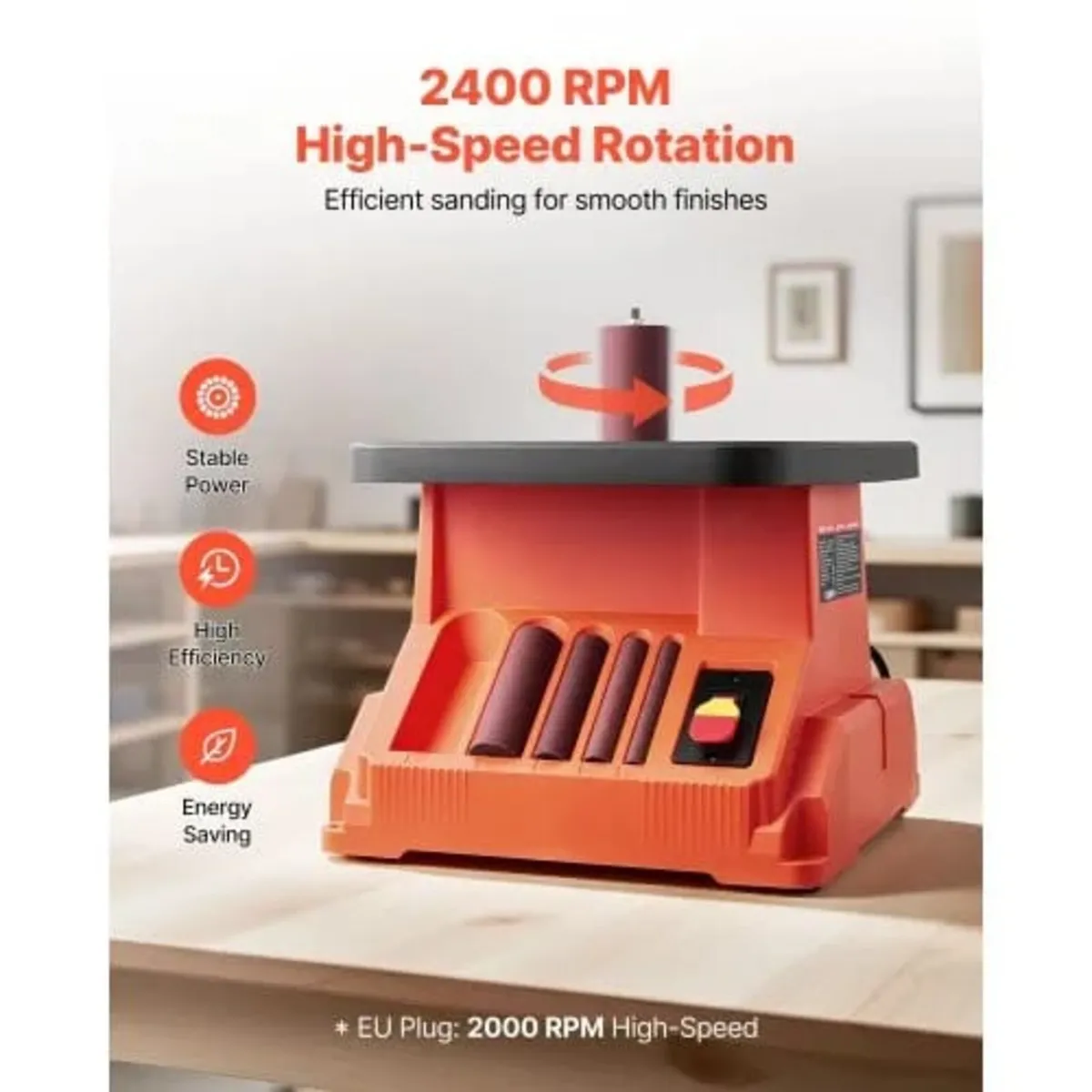 Oscillating Spindle Sander, 2000RPM Benchtop Spind - Image 2