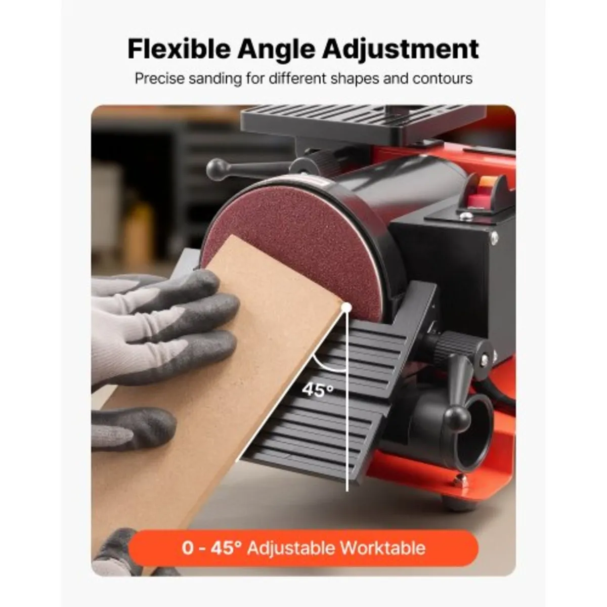 125mm Disc Sander & 25mm x 762mm Belt Sander, 250W - Image 3