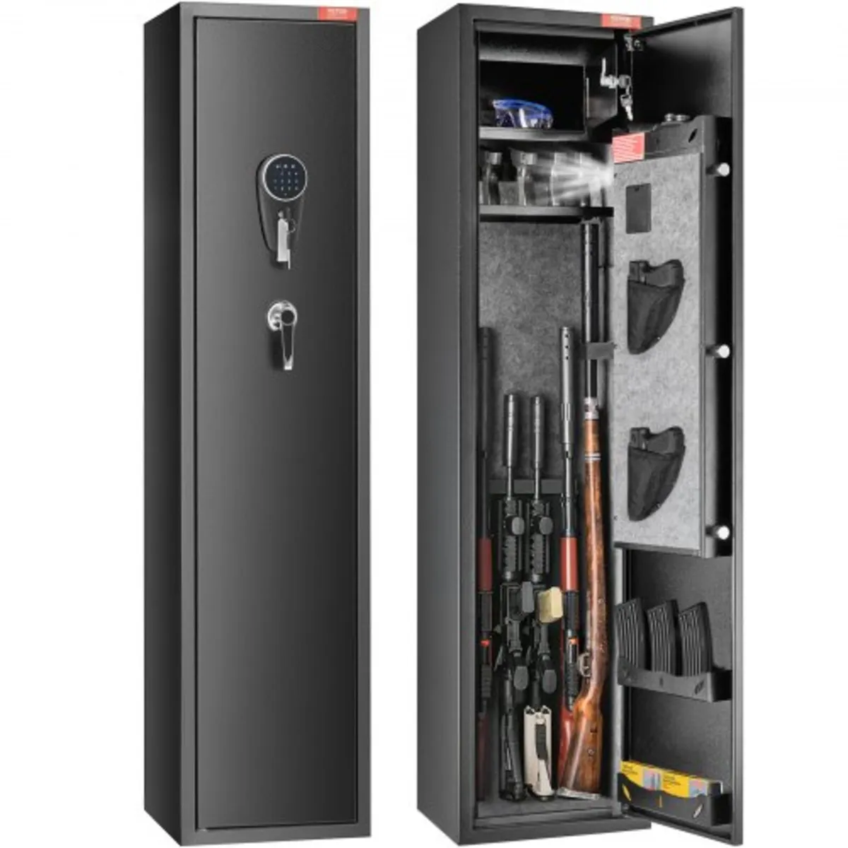 5 Rifles Gun Safe, Rifle Safe with Fingerprint & D - Image 1